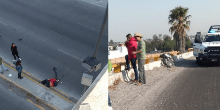 Motociclista grave tras caer de puente del Periférico de Puebla