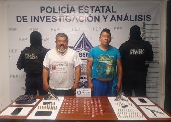 Traficantes de armas y narcomenudistas son detenidos en San José Chiapa