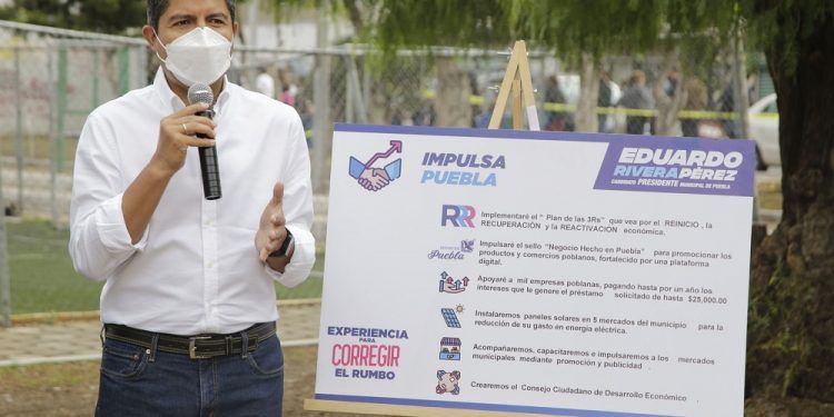 Eduardo Rivera Pérez presenta estrategia económica Impulsa Puebla