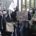 Agredidos, familiares y activistas