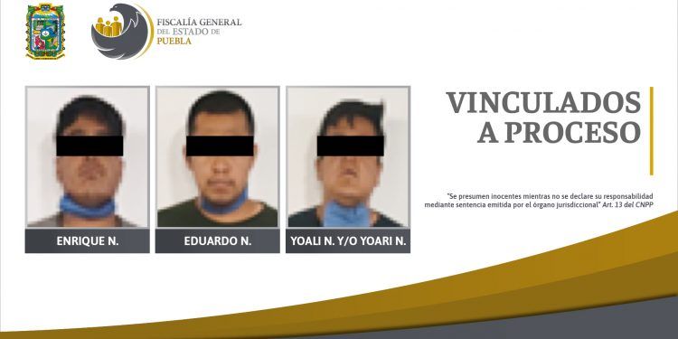 Trío de sujetos vinculados a proceso por homicidio en Texmelucan