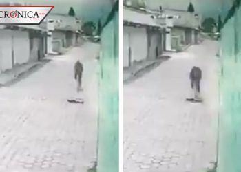 Ciclista muere al instante después de caer en bache de Tlaxcala (VIDEO)