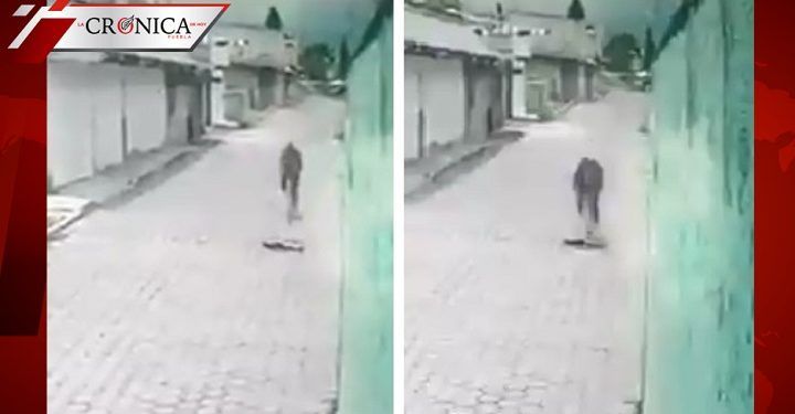 Ciclista muere al instante después de caer en bache de Tlaxcala (VIDEO)