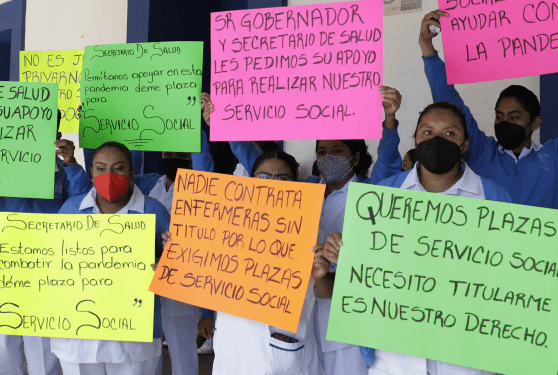 A servicio social 711 egresados de enfermería: Salud estatal