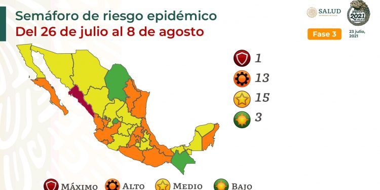 Puebla regresa a color amarillo del semáforo COVID-19: Salud federal 