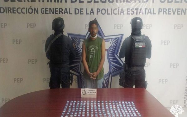 Distribuidor de drogas es detenido por la policía estatal en Atlixco