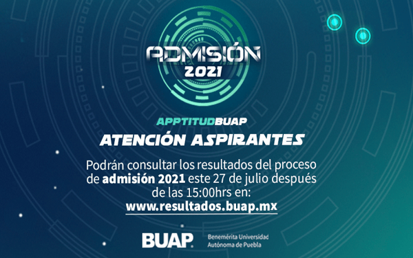 Conoce los resultados del examen de admisión BUAP 2021