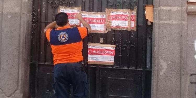 Clausura Protección Civil de Puebla 21 negocios por no respetar medidas anticovid