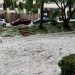 Granizo pinta de blanco calles de Puebla