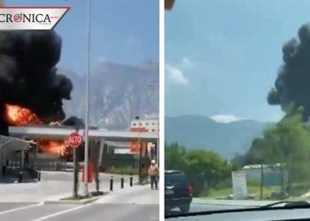 Reportan al menos 4 heridos tras incendio en planta de Nuevo León (VIDEOS)