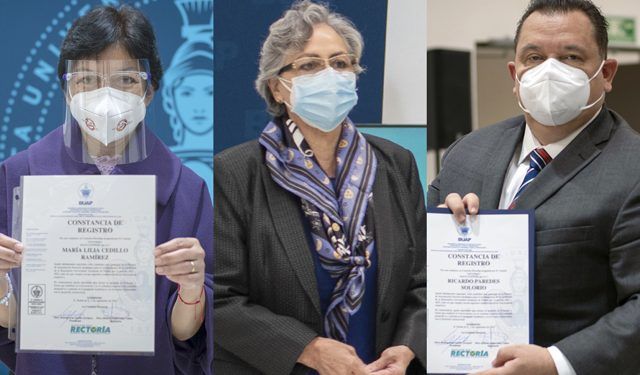 Contenderán por la Rectoría de la BUAP: Lilia Cedillo, Guadalupe Grajales y Ricardo Paredes.