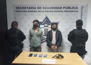Policía Estatal captura a asaltantes de tienda Coppel en Amozoc