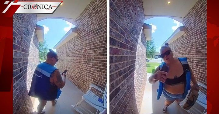 Repartidora de Amazon advierte a mujer en video que su casa es insegura