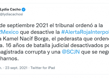 Tribunal ordena a la FGR desactivar ficha roja contra Kamel Nacif, revela Lydia Cacho