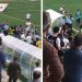 Captan a policía disparando al aire en pleno partido de futbol (VIDEO)