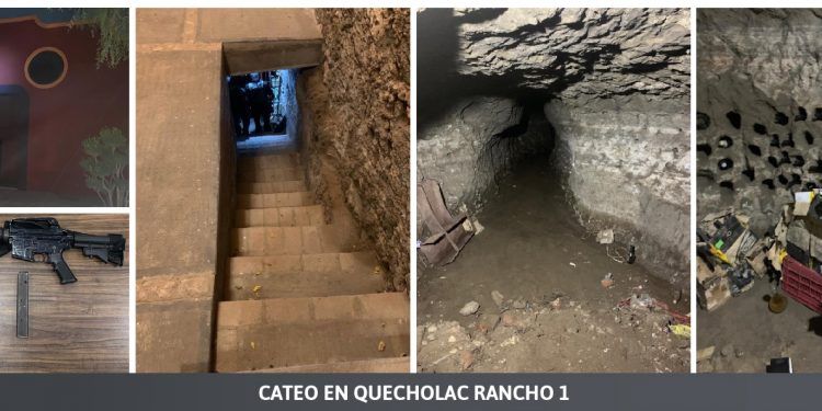 Localizan armas, drogas y túnel tras cateos en Quecholac y Palmar de Bravo; hay personas detenidas