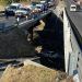 Cae auto de un puente en la Vía Corta a Santa Ana; hay dos muertos 
