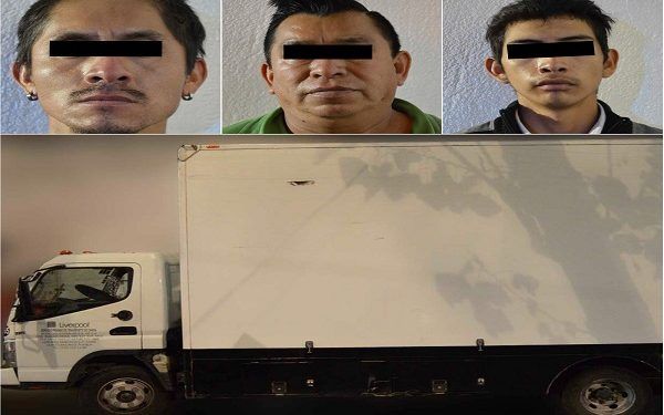 Captura Seguridad Ciudadana a asaltantes de camiones de carga en Puebla