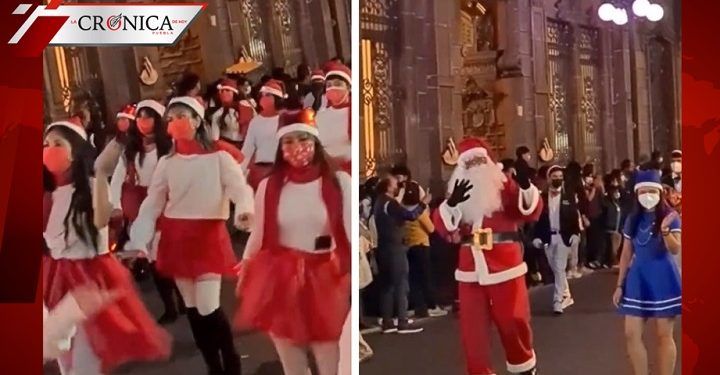 Con Santa Claus: así fue el desfile de Navidad realizado en Puebla (VIDEO)