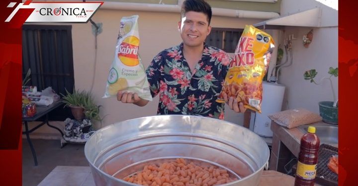 Joven prepara la botana más grande del mundo; gastó 2 mil pesos (VIDEO)