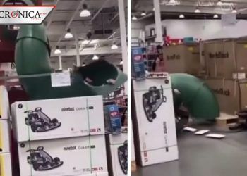 Joven rompe juego infantil en Costco y se endeuda con 12 mil pesos (VIDEO)