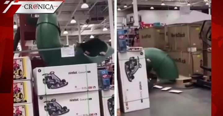 Joven rompe juego infantil en Costco y se endeuda con 12 mil pesos (VIDEO)