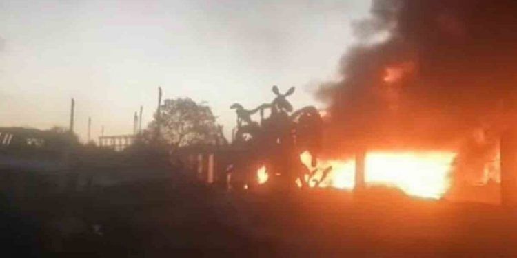 Se registra explosión por toma clandestina en Hidalgo