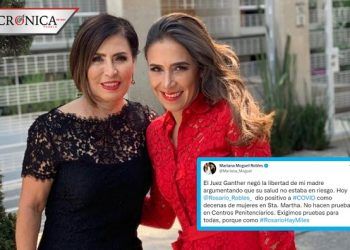 Hija de Rosario Robles exige pruebas COVID-19 para mujeres en Santa Martha