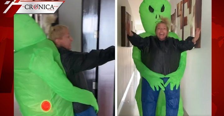 Yuri usa botarga de extraterrestre para invitar a fans a cuidarse de la COVID-19