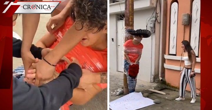 Amigos amarran a joven para ‘ayudarlo’ a confesar su amor con serenata (VIDEO)