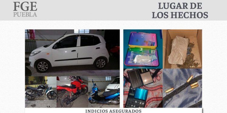 Fiscalía catea inmuebles relacionados con el miltihomicidio de Atlixco; halla drogas y armas