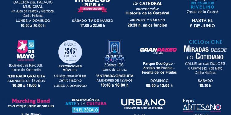 Invitan a las actividades artísticas y culturales en la Angelópolis 