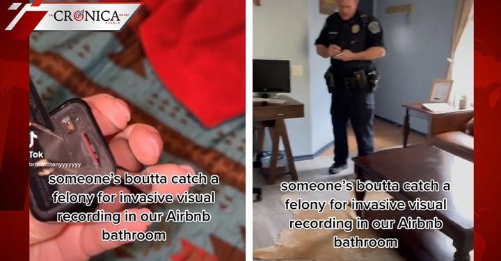 Mujer denuncia que halló cámara oculta en departamento rentado por Airbnb (VIDEO)