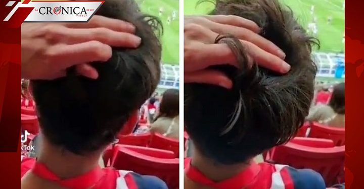 ¿Tenía piojos? Fanático del Chivas causa revuelo por rascarse la cabeza durante partido