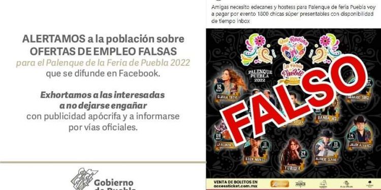 Alertan sobre falsas ofertas de empleo en la Feria de Puebla