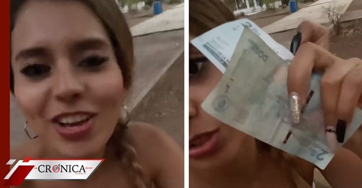Joven se emociona al recibir billetes extranjeros; solo valían 21 pesos (VIDEO)