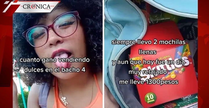 Joven comparte en TikTok cuánto ganaba al vender dulces y se queda sin escuela (VIDEO)