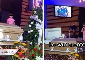 ‘Lo van a enterrar’: niña se hace viral por cantar en velorio de abuelito (VIDEO)
