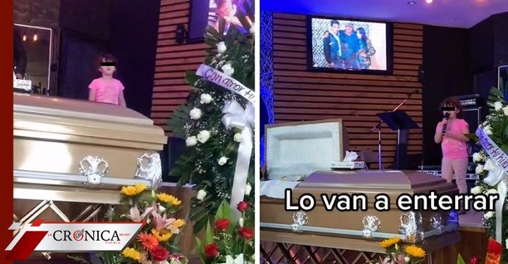 ‘Lo van a enterrar’: niña se hace viral por cantar en velorio de abuelito (VIDEO)
