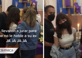 Padres llevan a su hija a jurar para evitar que hable con su exnovio (VIDEO)