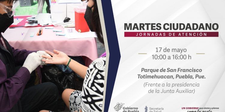 Retoma Secretaría de Salud el Martes Ciudadano en San Francisco Totimehuacan