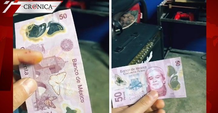 Joven causa revuelo por reacción al recibir billete con rostro de Juan Gabriel