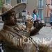 Despojan de trompeta de bronce a escultura de mariachi en el Centro Histórico 
