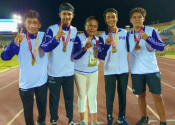 Dominan pista poblanos en relevos 4×100 sub18