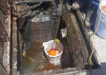 Clausura Soapap descargas irregulares en área de pollerías de la Central de Abasto
