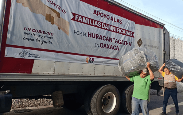 Envía Puebla ayuda a damnificados de Oaxaca