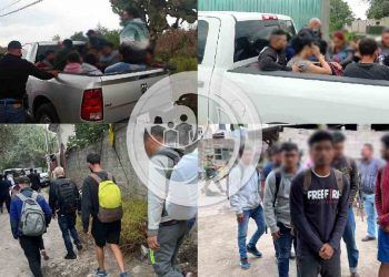 Aseguran FGE, Sedena y GN a 23 migrantes en Acajete