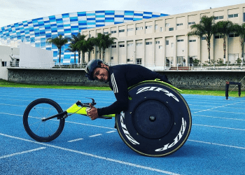 Alan Frías, uno de los más veloces en silla de ruedas