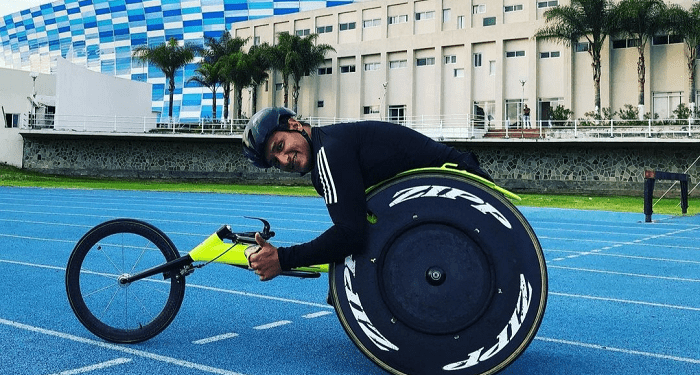 Alan Frías, uno de los más veloces en silla de ruedas