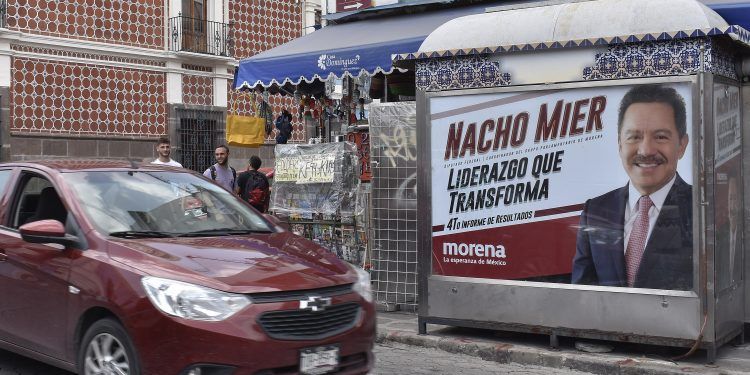 Retira Ayuntamiento de Puebla publicidad de Ignacio Mier